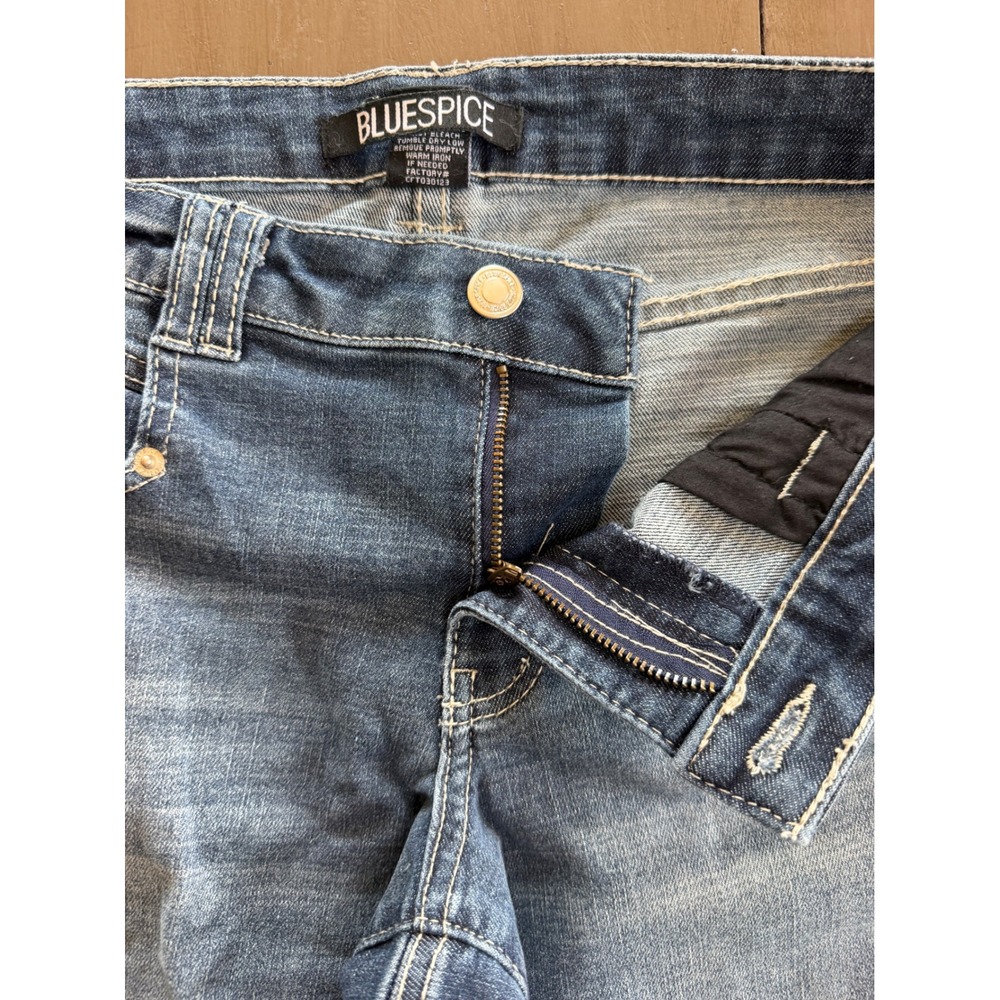 Y2K Wide Leg Teen Jeans Medium Wash Lagenlook Denim Size 7 - Picture 4 of 6